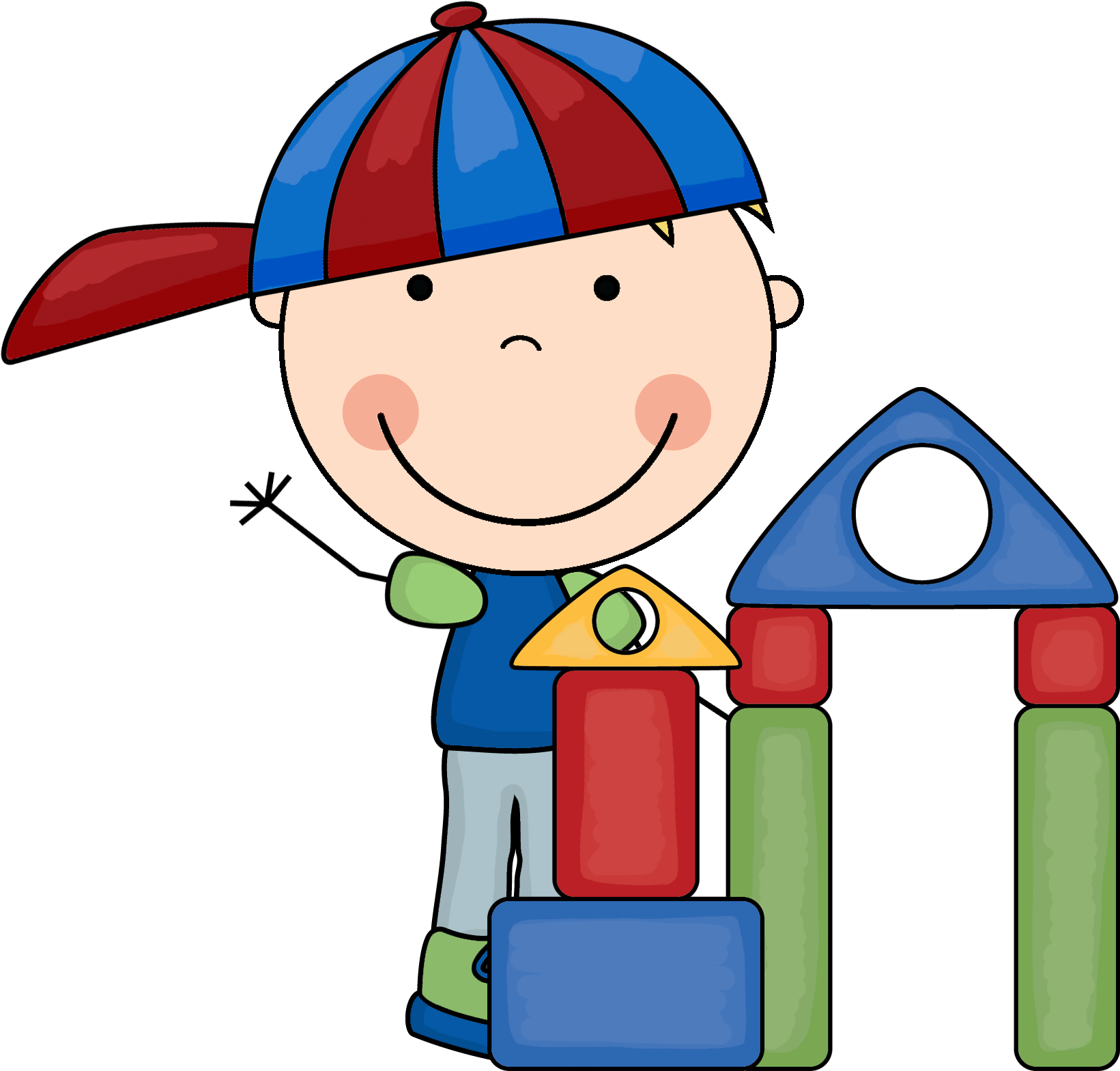 School Centers Clipart Svg Free Stock Blocks Clipart - Child Building Blocks Clipart - Png Download (1641x1569), Png Download