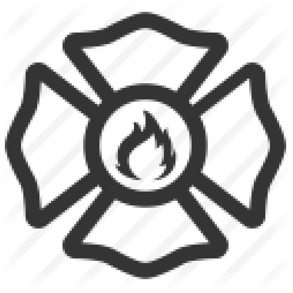 Firefighter Maltese Cross Fire Department Vector Graphics - Fire Fighter Logo Png Clipart (1024x1024), Png Download