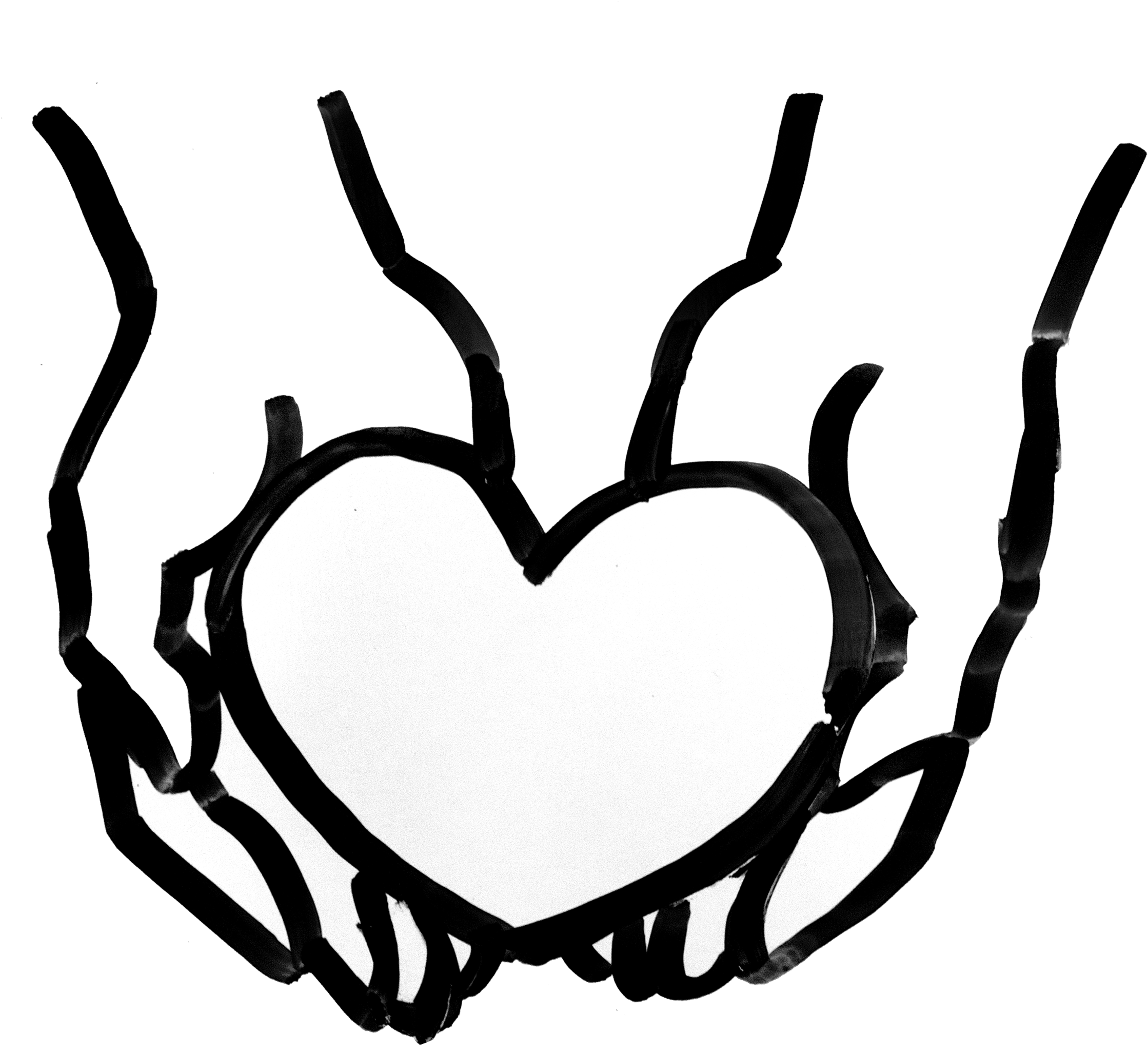 Hands Holding A Heart Clip Art - Png Download (2416x2280), Png Download