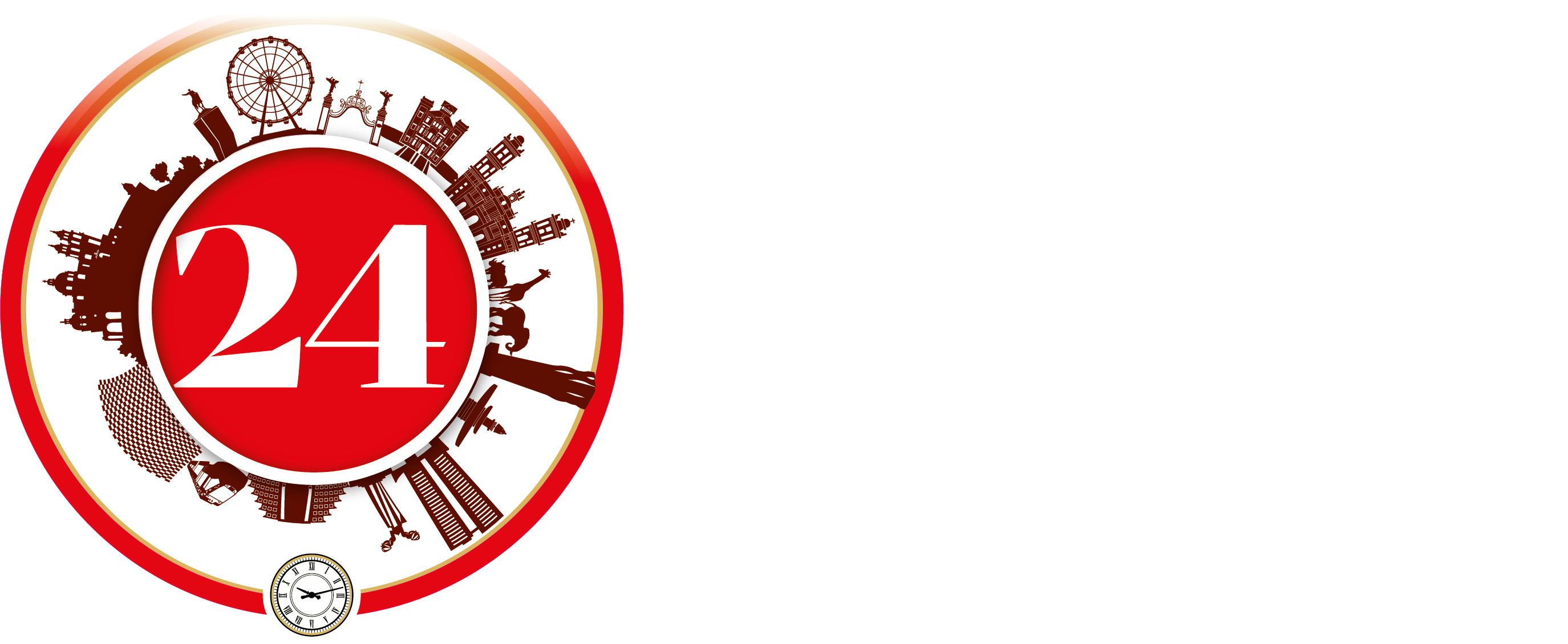 Theme Sticky Logo Alt - 24 Horas Puebla Clipart (2749x1130), Png Download