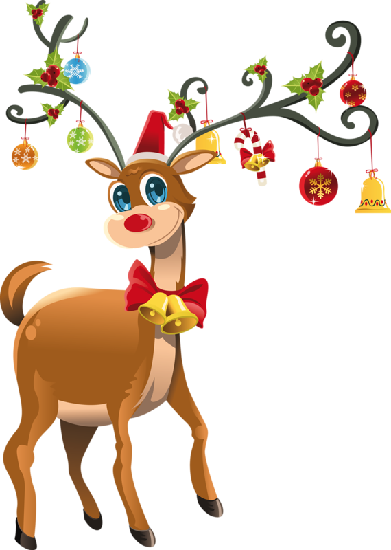 Rudolph Clipart Baby - Petit Renne Au Nez Rouge - Png Download (570x800), Png Download