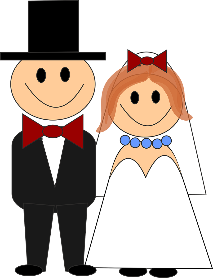 Wedding Bride And Groom Bride - Bride And Groom Comics Clipart (500x650), Png Download
