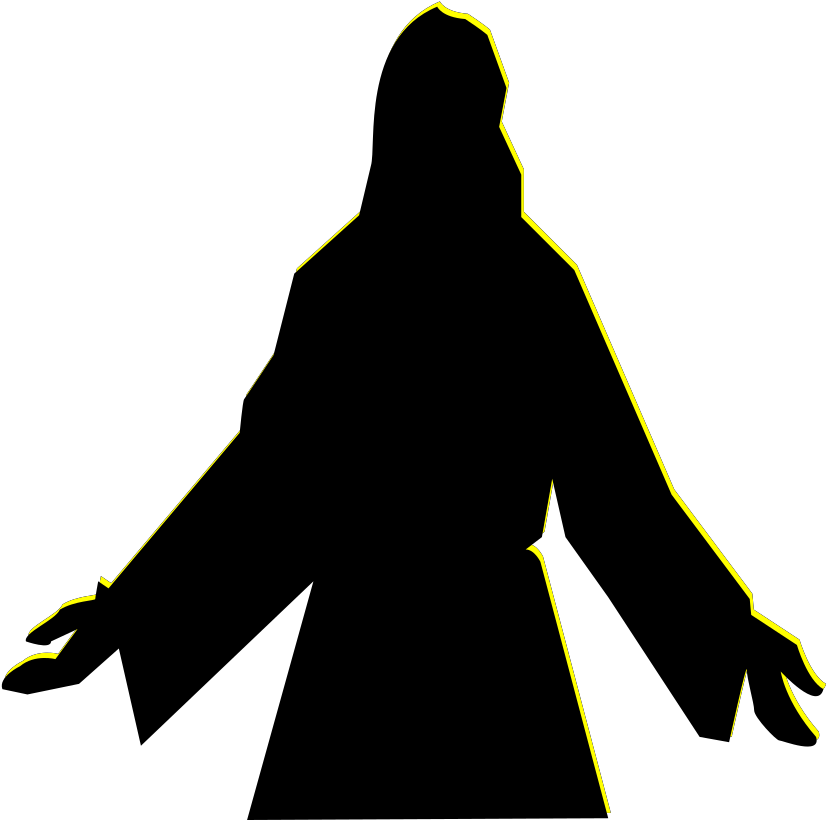 Jesus Silhouette Clipart (1600x1600), Png Download
