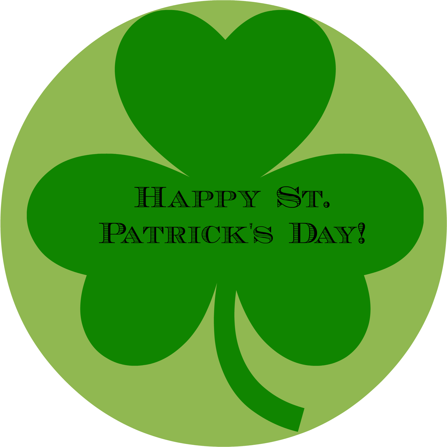 St Patricks Day Dog Clipart Vector 60 Most Beautiful - Trebol De 3 Hojas - Png Download (2000x2000), Png Download