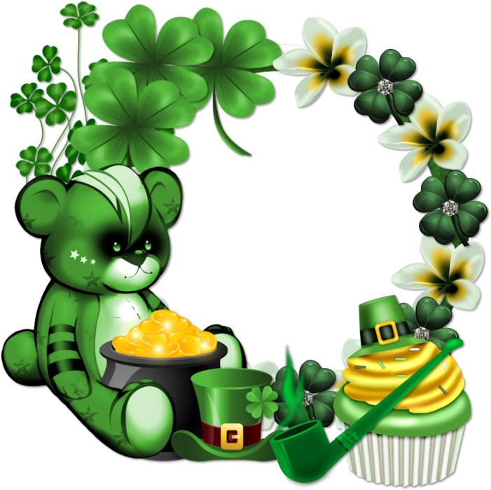 Clusterframestpatrick - Saint Patrick's Day Clipart (700x729), Png Download