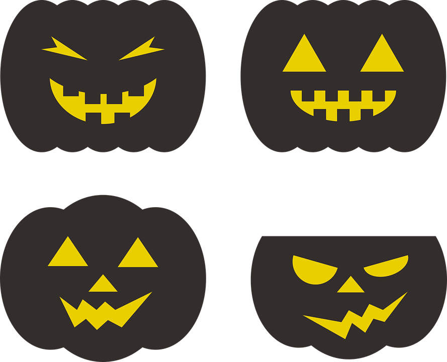 Transparent Scary Halloween Pumpkin Clipart - Cartoon Scary Cartoon Halloween Pumpkin Png (889x720), Png Download