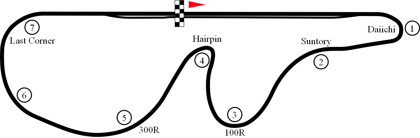 Japanese Grand Prix The Formula Wiki Fandom Powered - Line Art Clipart (1412x465), Png Download