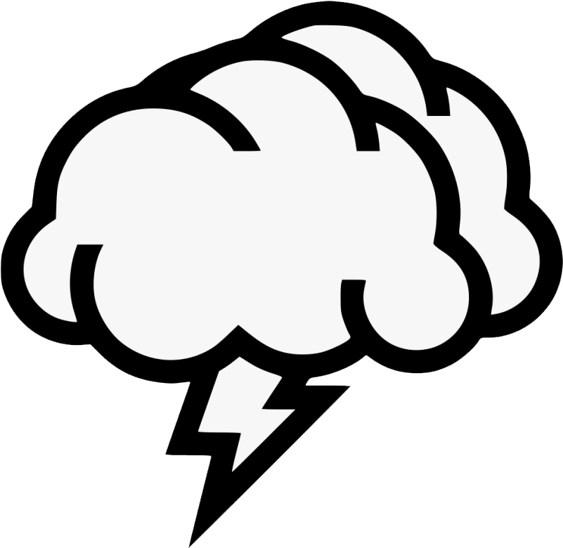 Storm Cloud Clipart Black And White - Thunderstorm Clipart Black And White - Png Download (880x811), Png Download