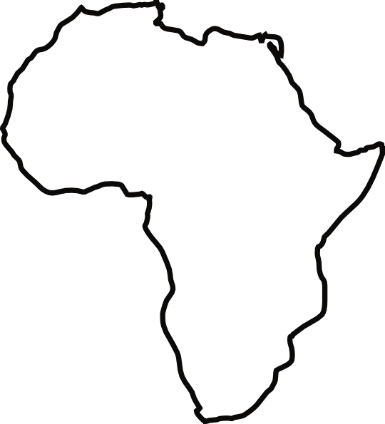 Africa Clipart - Easy To Draw Africa - Png Download (540x595), Png Download