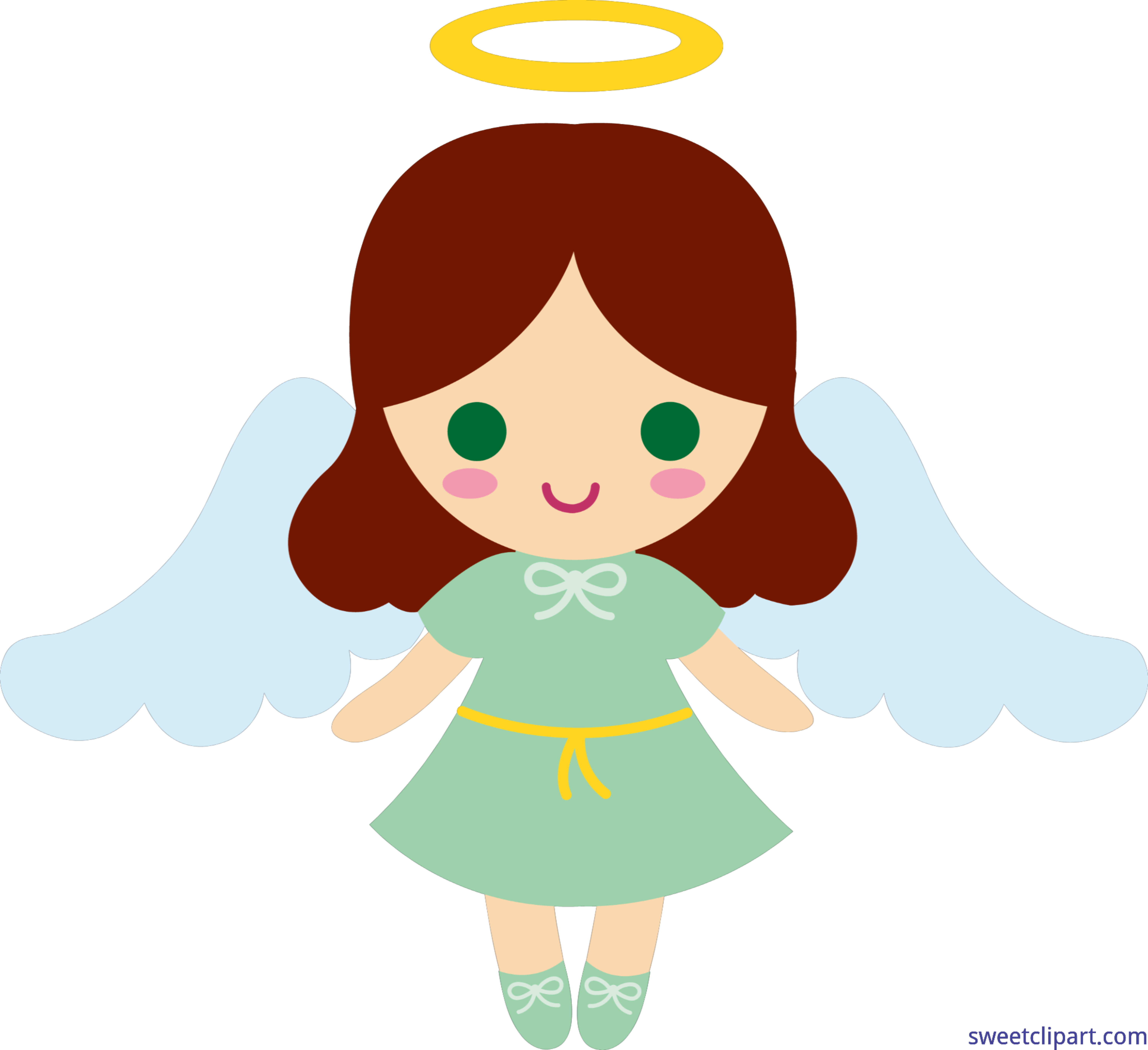 Svg Black And White Stock Angel Clip Art Sweet - Angel Clipart - Png Download (5999x5483), Png Download