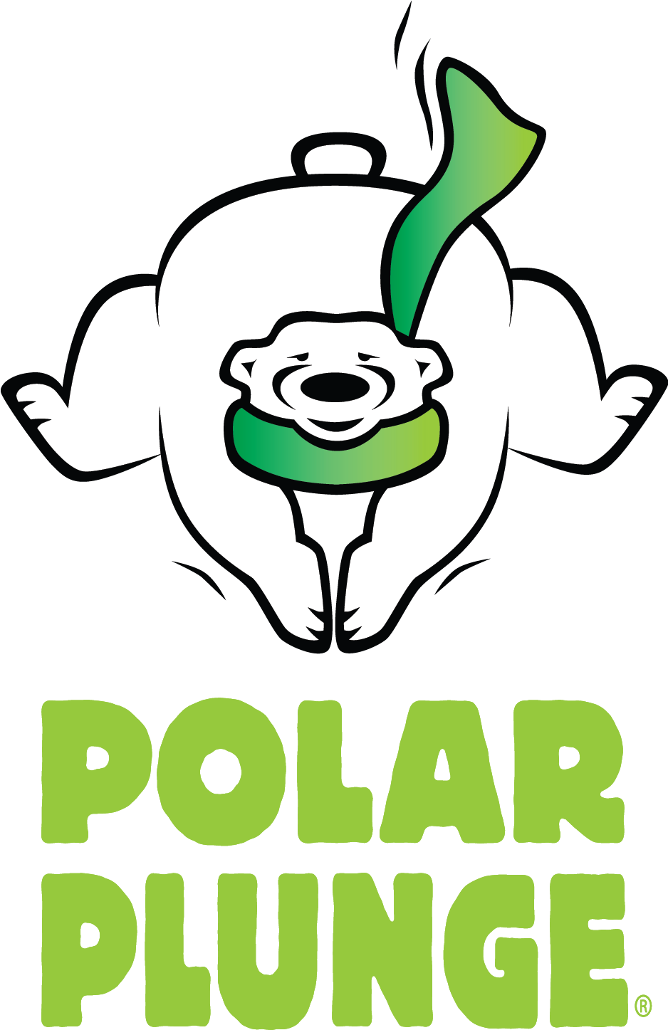 Polar Bear Plunge Clipart (937x1499), Png Download