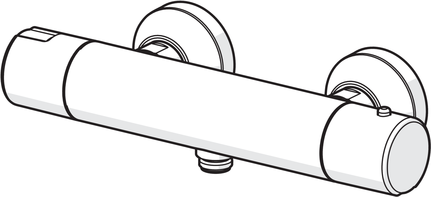 Faucet Clipart Shower Faucet - Line Art - Png Download (1920x877), Png Download