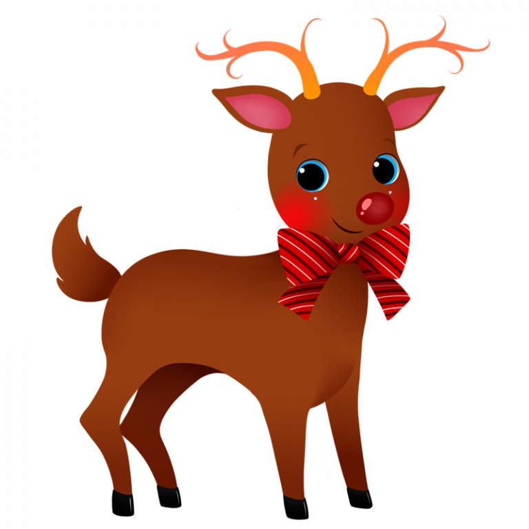 Holidays Clipart Reindeer - Cute Clipart Reindeer Christmas - Png Download (768x768), Png Download