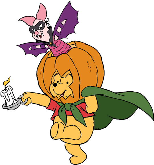 Winnie The Pooh Transparent Halloween Clipart (550x588), Png Download