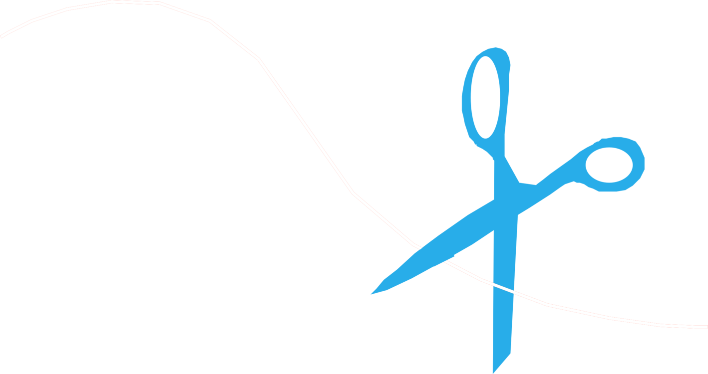 Blue,graphic Design,angle - Scissors Cutting Thread Clipart - Png Download (1418x750), Png Download