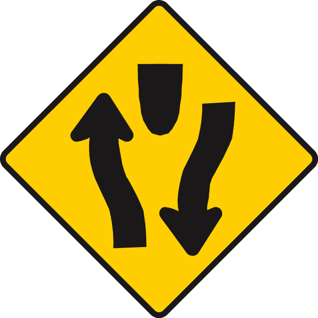 Divided Highway Sign Clipart (650x650), Png Download