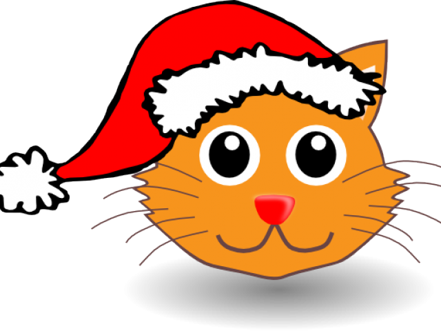 Christmas Cat Clipart - Png Download (640x480), Png Download