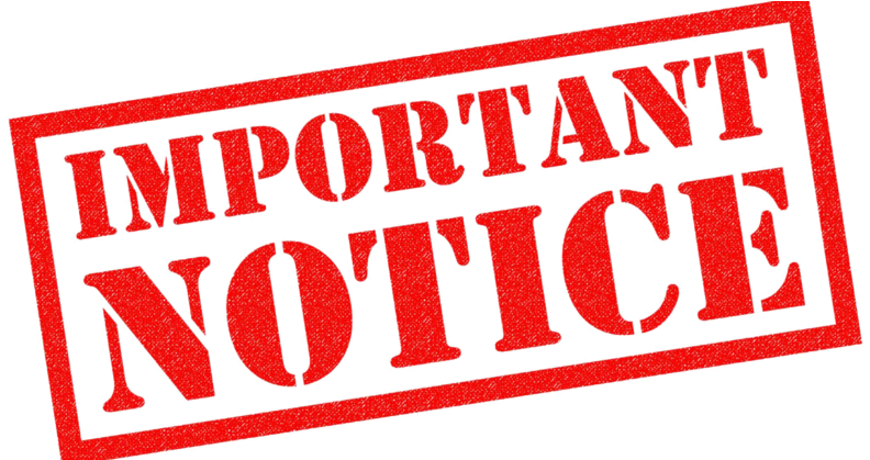 Download Free Png Notice Png Transparent Image - Bill Due Clipart (800x418), Png Download