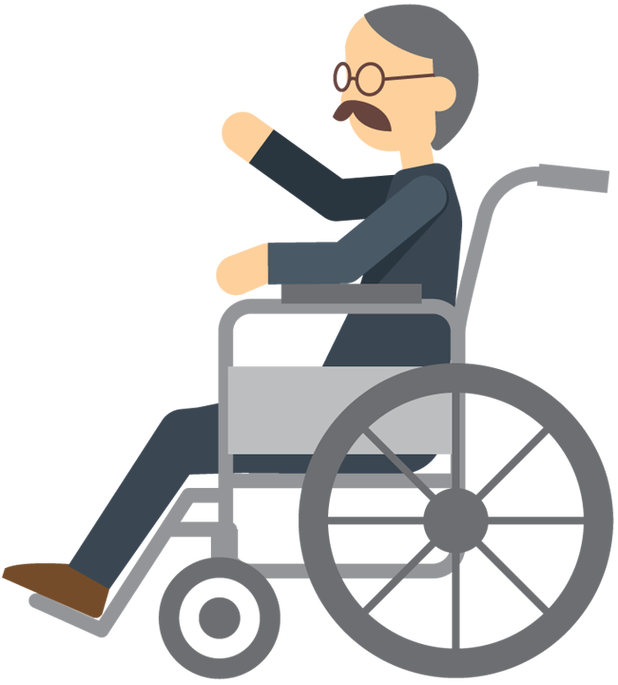 Clipart Boy Wheelchair Cartoon Man In A Wheelchair Png Download