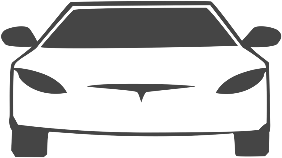 Tesla Model Y Cartoon Clipart (1000x536), Png Download