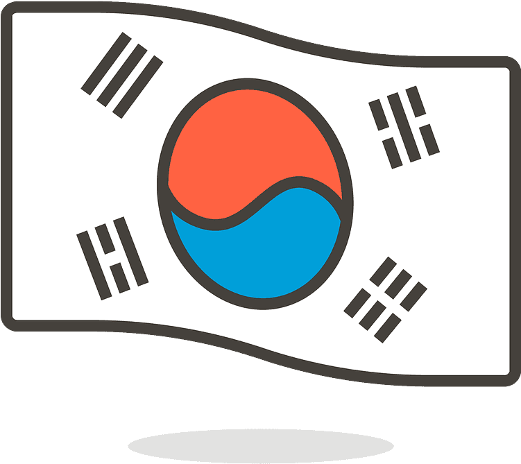 South Korea Flag Emoji Clipart - South Korea Flag - Png Download (800x800), Png Download
