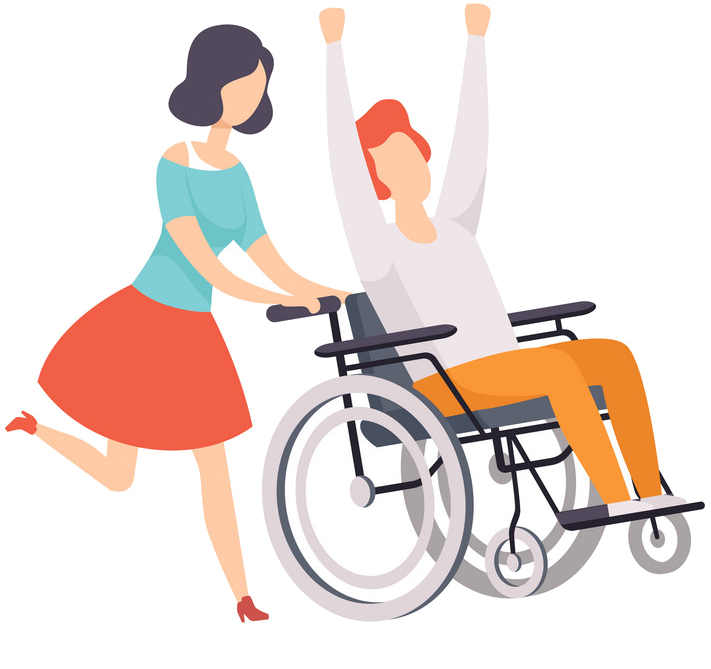 Disabled People Illustration Clipart (711x669), Png Download