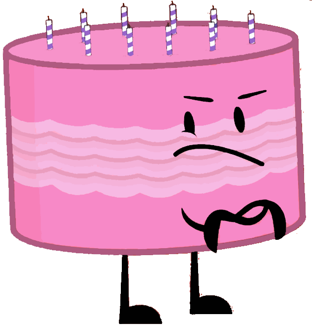 Transparent Birthday Cake No Candles Clip Art - Object Invasion Cakey - Png Download (630x656), Png Download