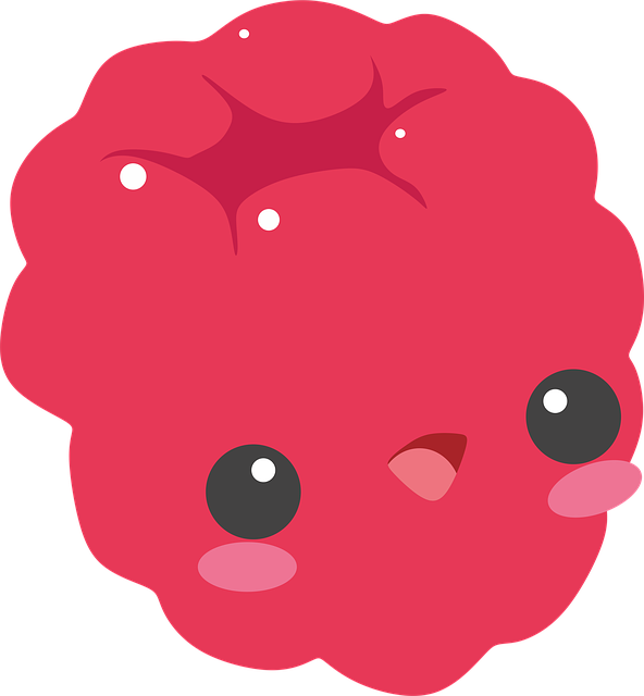 Cute Raspberry Png Clipart (592x640), Png Download