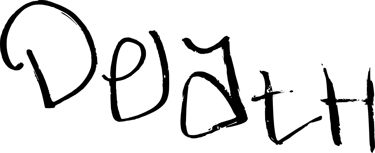 Word Death In Graffiti Clipart (1280x521), Png Download