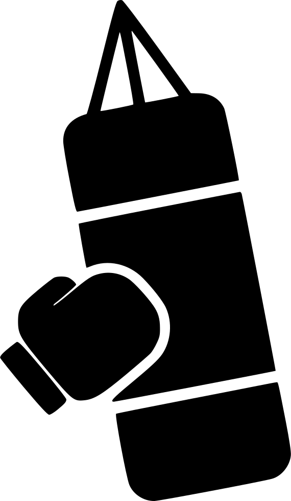 Boxing Sport Punch Bag - Boxing Bag Icon Png Clipart (570x980), Png Download