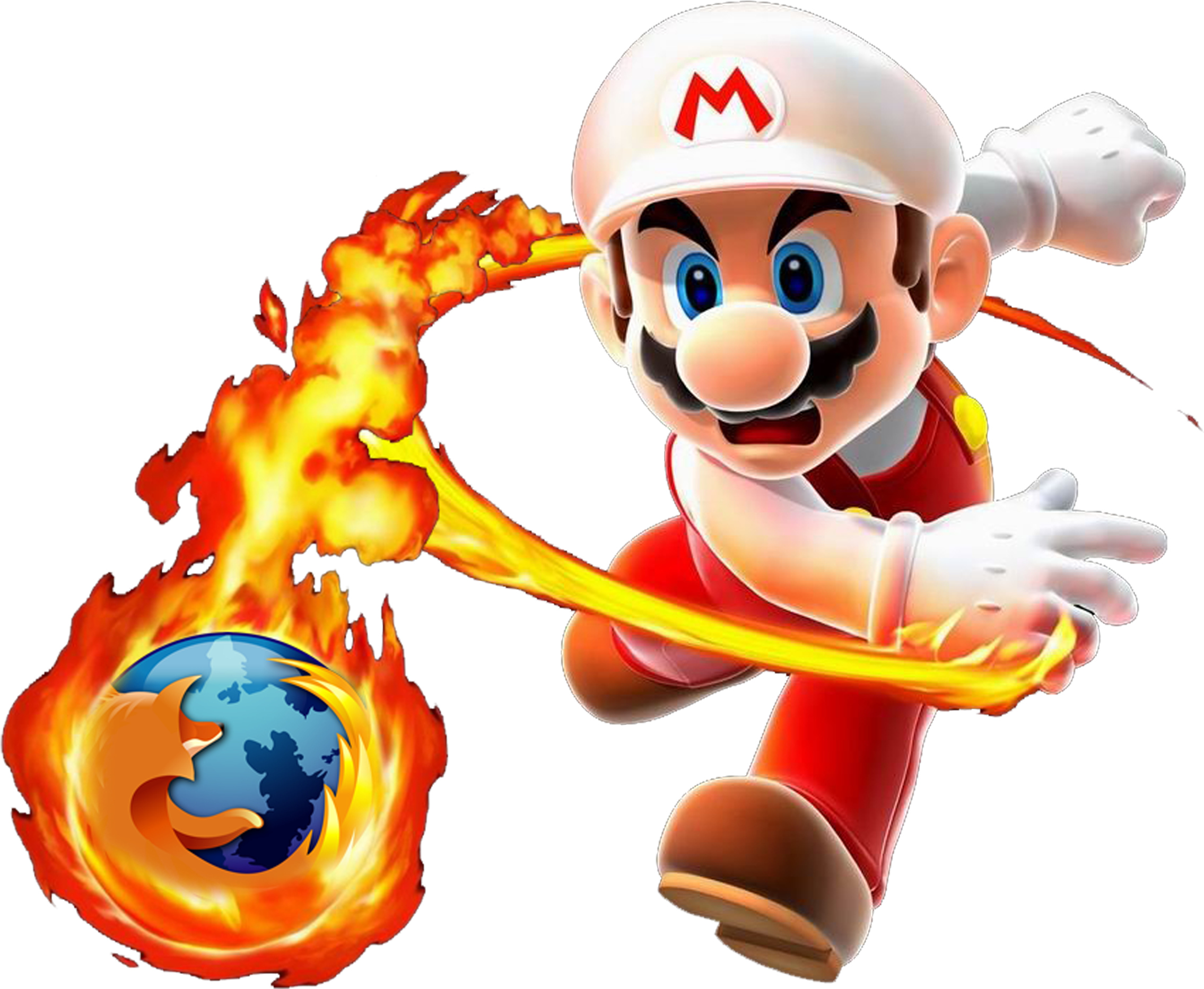 Fireball Clipart Paper Mario - Super Mario Galaxy Fire Mario - Png Download (2270x1865), Png Download