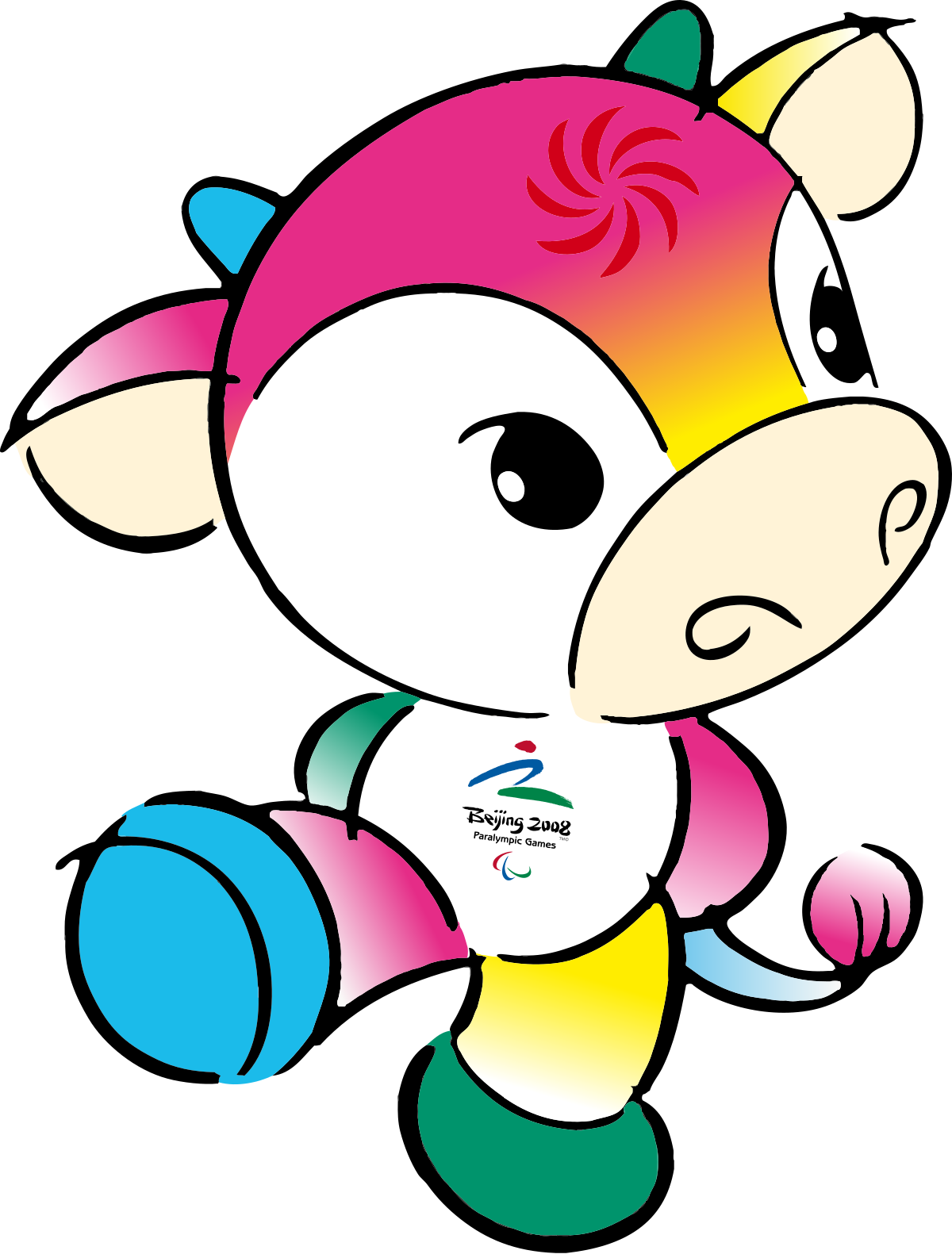 Beijing 2008 Paralympic Mascot Clipart (1200x1586), Png Download