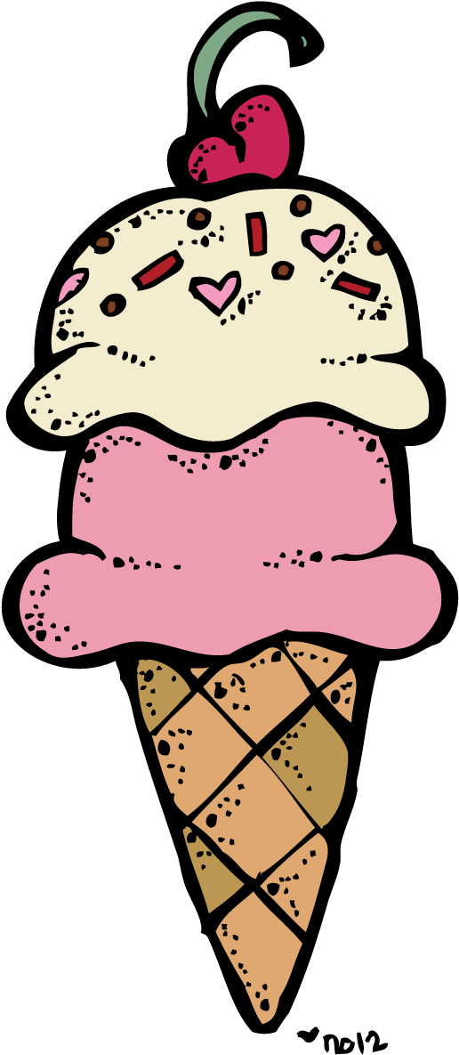 Ice Cream Clipart Black And White - Png Download (532x1199), Png Download