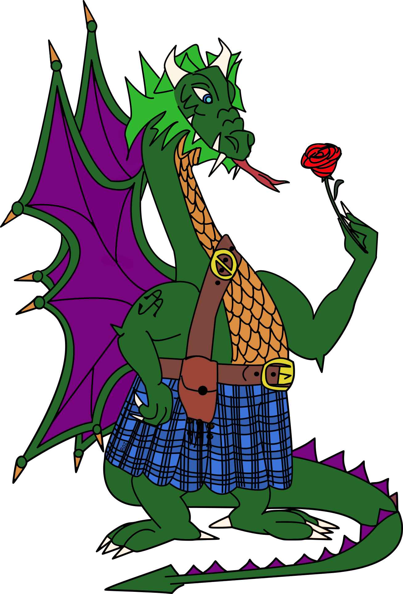 Macdudley Dragon Games - Cartoon Clipart (1307x1927), Png Download