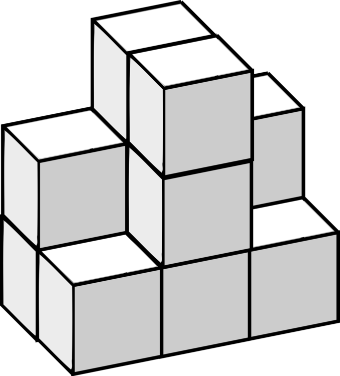 Clipart Cube Black And White - Png Download (679x750), Png Download