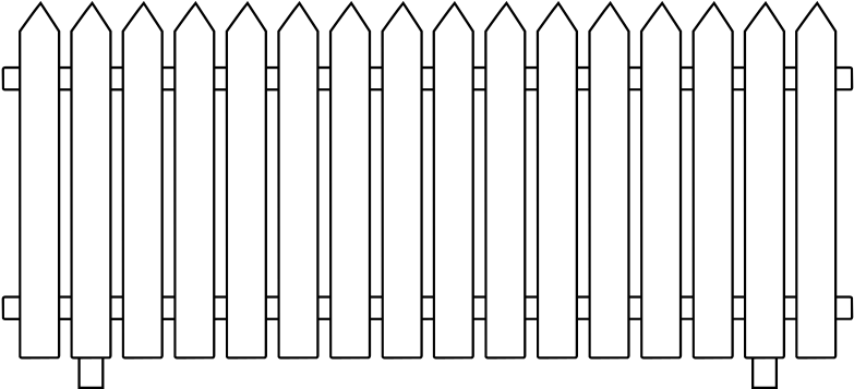 Free Clipart - White Picket Fence Graphic - Png Download (800x566), Png Download