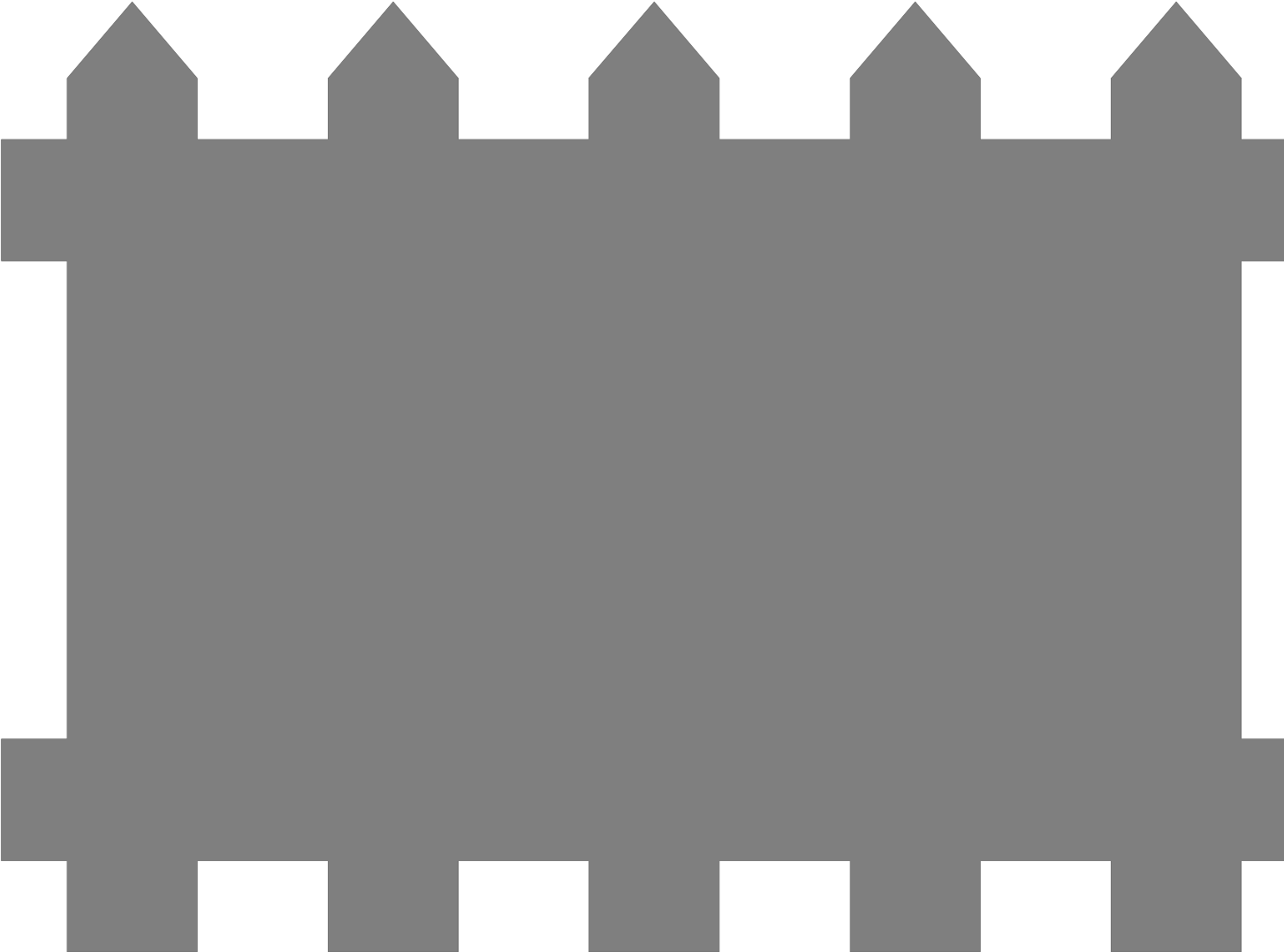 White Picket Fence Cartoon Clipart (1600x1600), Png Download