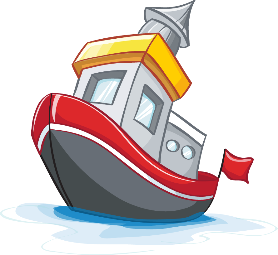 Sea Clipart Vector - Yacht Cartoon Png Transparent Png (890x818), Png Download