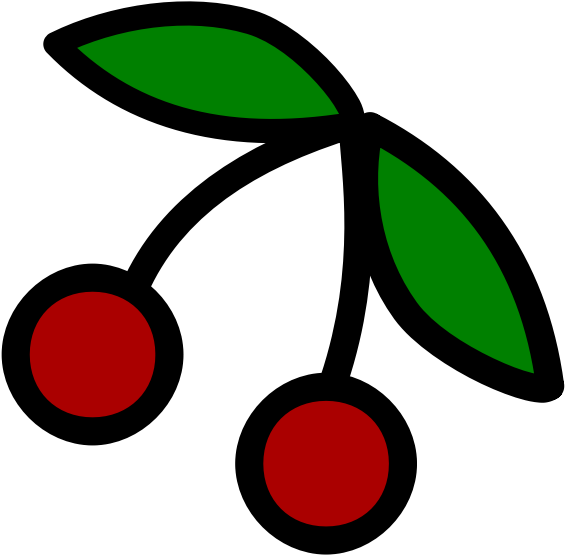Cherries Fruit Icon Vector Drawing - Cartoon Cherry Png Clipart (600x600), Png Download