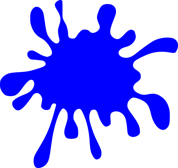 Blue Splatter Clip Art At Clker - Png Download (600x568), Png Download