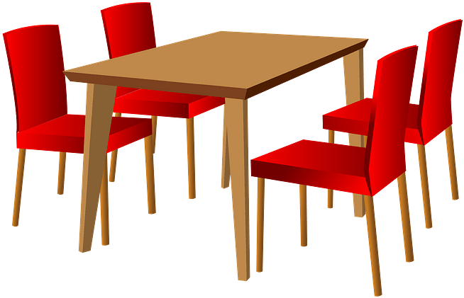 Dining Table Chairs Clipart - Chair - Png Download (800x531), Png Download