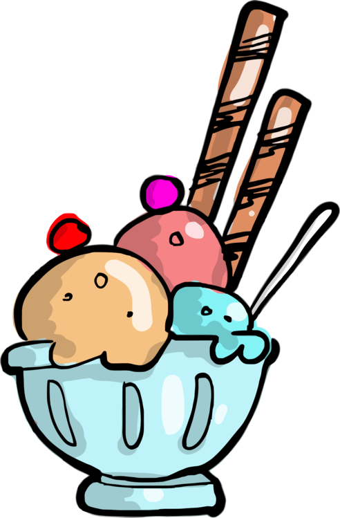 Food,artwork,drawing - Cartoon Ice Cream Drawing Clipart (492x749), Png Download