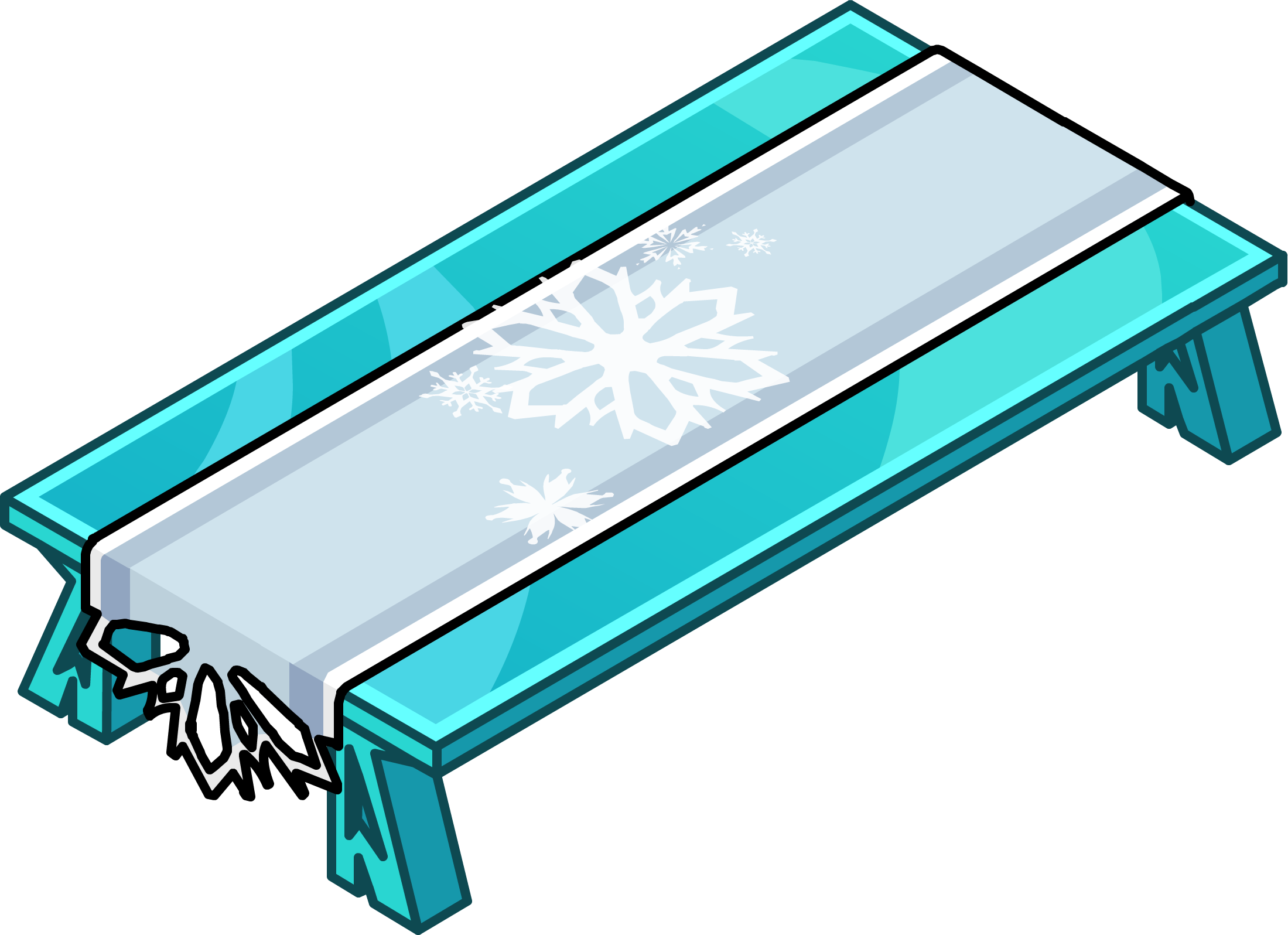 Club Penguin Frozen Items, Png Download - Codigos De Moveis Frozen Para Iglus Free Penguin Clipart (2199x1596), Png Download