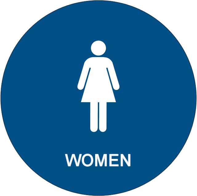 Ca Title 24 Women"s Ada Restroom Signs - Braille Restroom Signs Clipart (640x639), Png Download