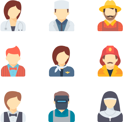 122443 Color Professions Avatars - People Icon Color Png Clipart (600x564), Png Download