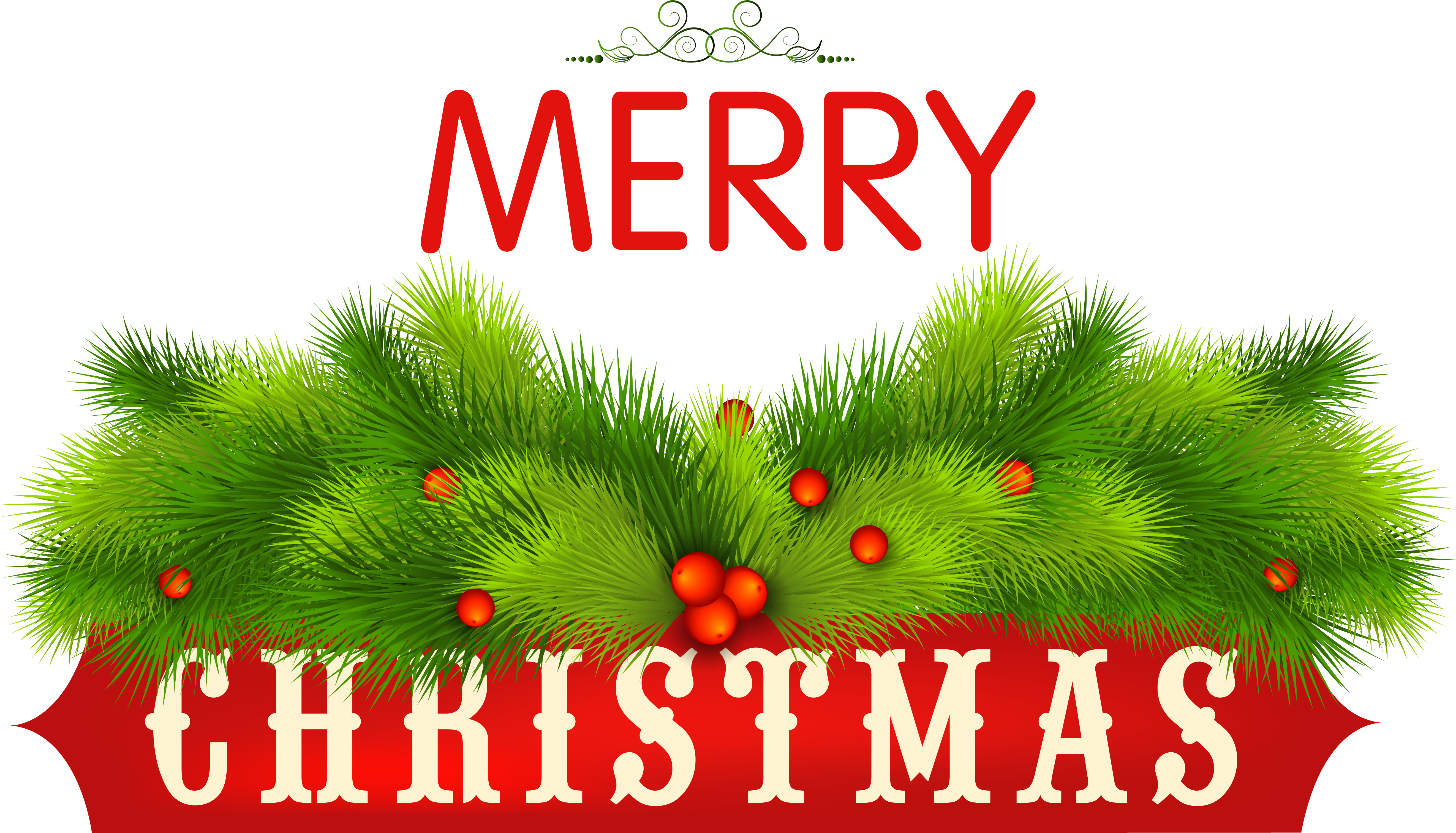 Transparent Christmas Decorations Clipart - Merry Christmas Decorations Clipart - Png Download (5289x3026), Png Download