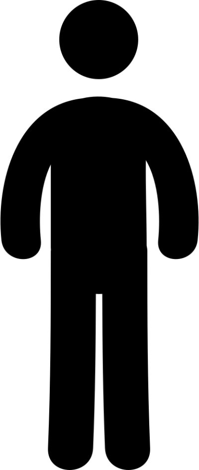Standing Up Man Icon Clipart (400x942), Png Download