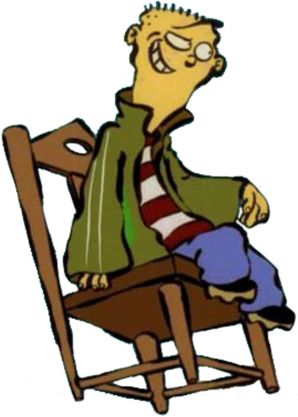 Clip Art Sitting Human Behavior Clip Art Male Cartoon - Ed Edd N Eddy Sitting - Png Download (600x832), Png Download