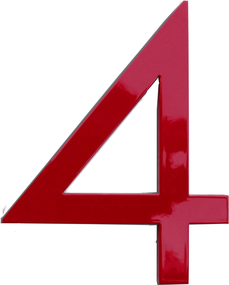 4 Number Png Clipart Background - Sign Transparent Png (1024x1024), Png Download