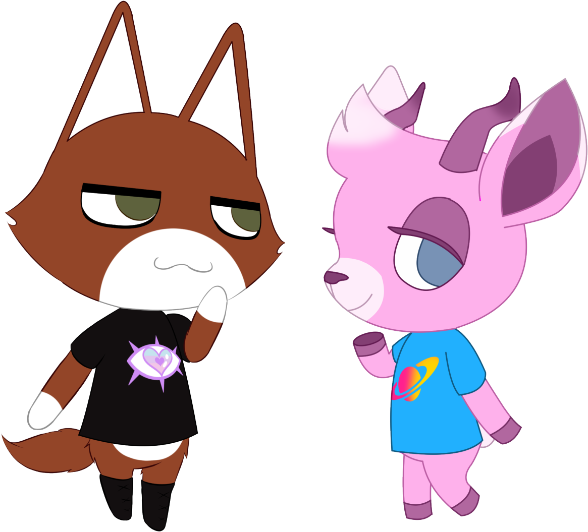 I May Have Absolutely Drawn @munritter​ And I As Animal - Cartoon Clipart (1280x1136), Png Download